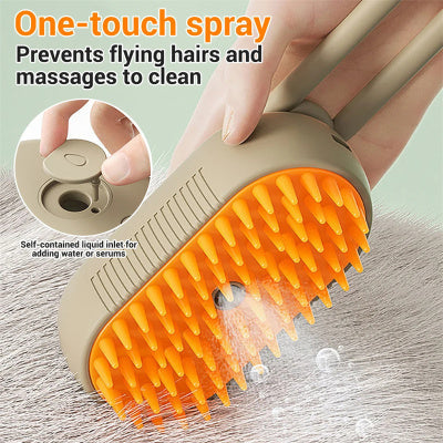 Hate bathing your pet? LOVILDS™ Steam Brush cleans without water. Long-lasting battery, 1 month per charge.